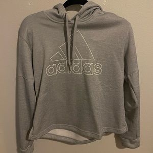 Gray Adidas cropped sweatshirt